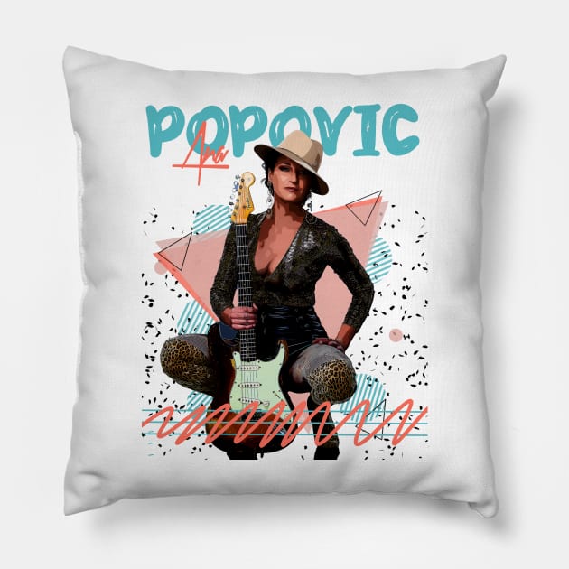 Retro Ana Popovic Fan Art Design Pillow by Nandin Putri