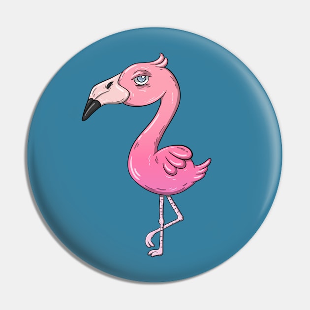 cartoon pink flamingo Pin by Spes.id