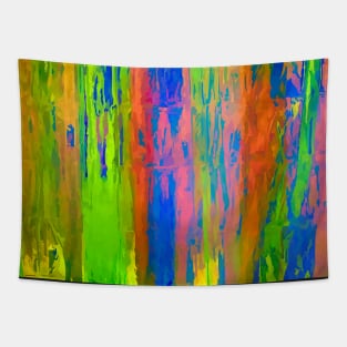 Neon Rainbow Paint Splatter Tapestry