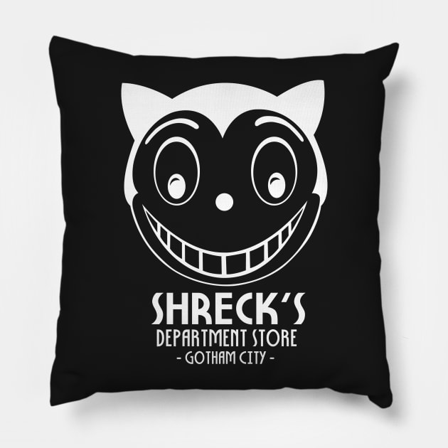 Shreck's Department Store Pillow by Atomic Luau Pop Emporium