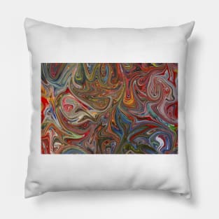 Colorful abstract liquid color background Pillow