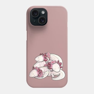 Sleeping axolotl pile Phone Case
