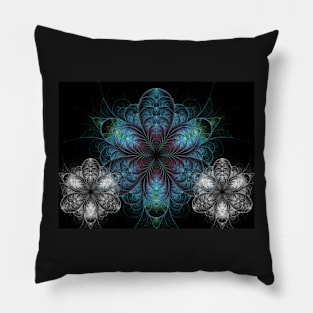 Breach: Blue and Crystal Floral Design Pillow