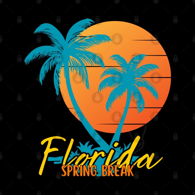 Florida, Spring Break. Colorful and Cool Summer Design by JK Mercha