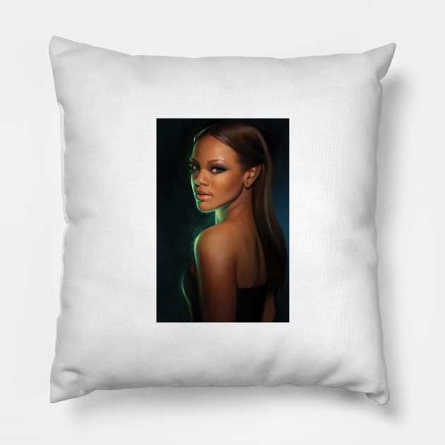 Rihanna Pillow by howwnight