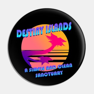 Destiny Islands 80's Aesthetic Pin