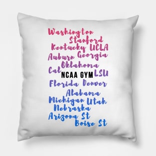 NCAA Gym Teams Pillow