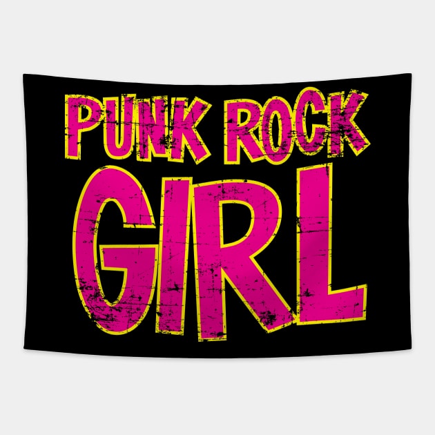 Punk Rock Girl Tapestry by Fresh Fly Threads