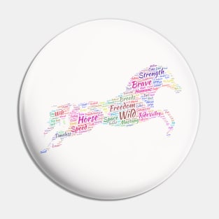 Horse Animal Riding Text Word Cloud Pin