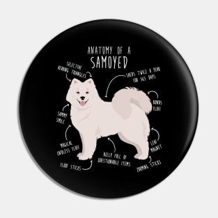 Samoyed Dog Anatomy Pin