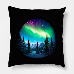Northern Lights - Winter - Natural Beauty - Christmas Pillow