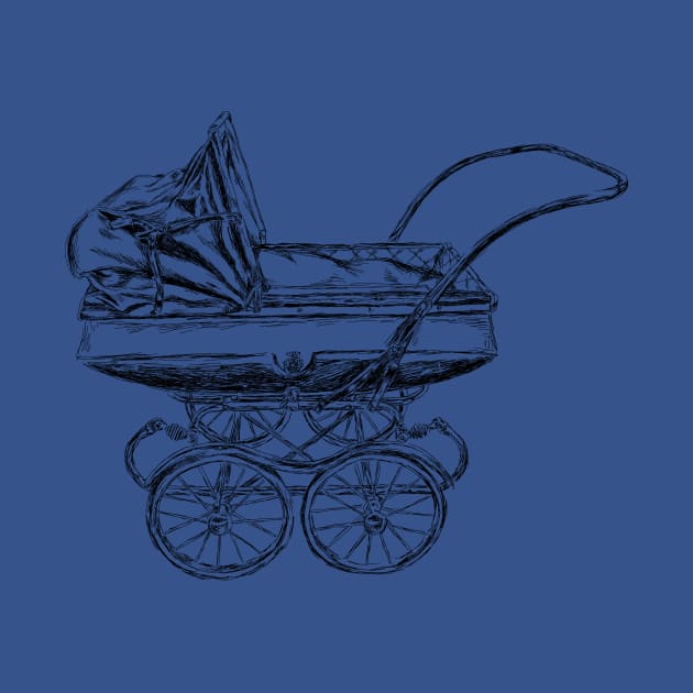 Vintage Baby Stroller Print by rachelsfinelines