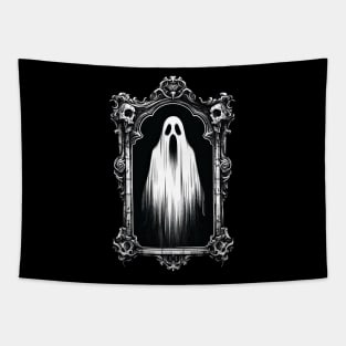 horror ghost in mirror Tapestry