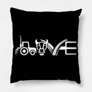 Love Farming Farmer Gifts For Wife Husband Farming Lover Pillow