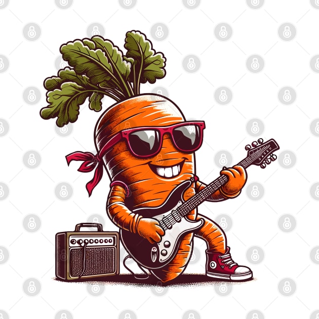Carrot Playing Guitar by Graceful Designs