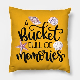 bucket full of memories water color Pillow