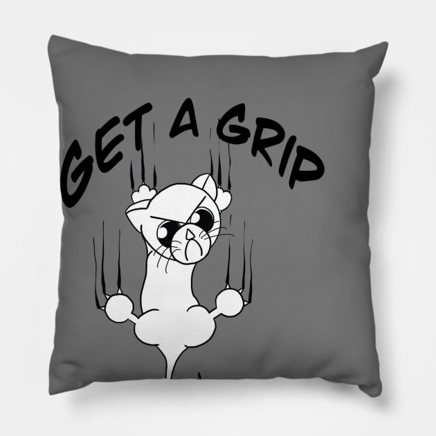 Get a Grip! Pillow by AlstonArt