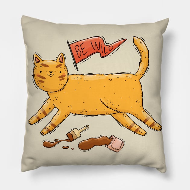 Be wild Pillow by Tania Tania