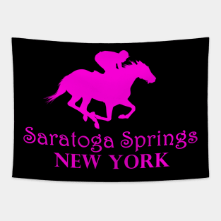 Saratoga Springs New York Horse Racing Tapestry