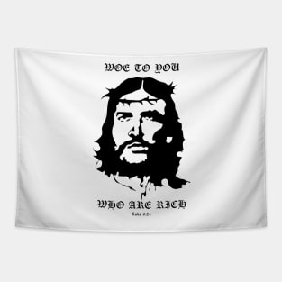 Jesus Christ Che Guevara Revolutionary Luke 6:24 Tapestry