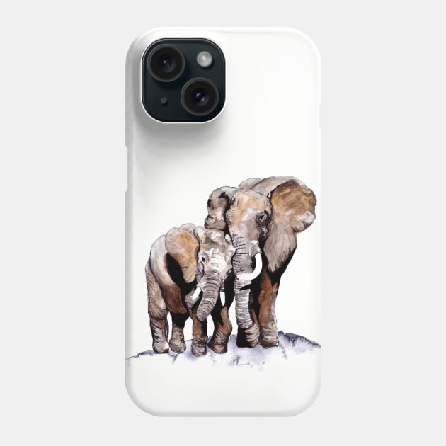 Elephants Phone Case by Bridgetdav