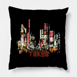 Tokyo at Night Pillow