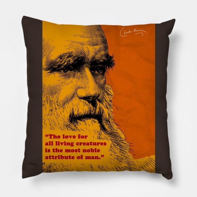 Charles Darwin Quote 5 Pillow by pahleeloola