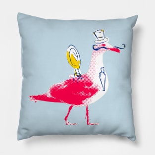 Absurd Narcissistic Seagull Pillow