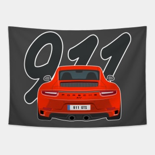 911 gts car red edition Tapestry