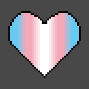 Inclusive Transgender Flag pride pixel heart T-Shirt