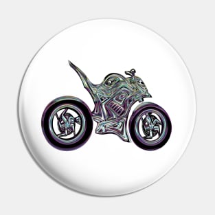 Chrome  Hyper Naked Motorcycle Pin