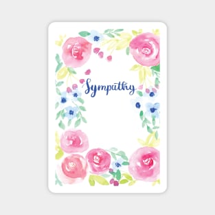 Sympathy Watercolor Card Magnet