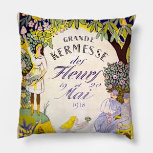 Grande kermesse des fleurs 1918 Pillow