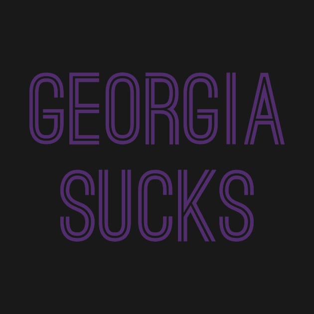 Georgia Sucks (Purple Text) by caknuck