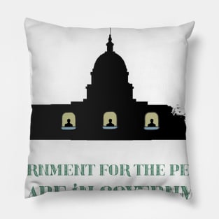 Government Corruption Different Font Pillow