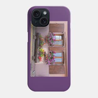 Two Windows and Colorful Flowers Phone Case