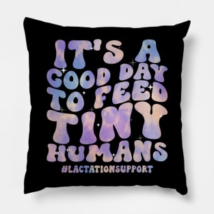 Its a Good Day To Feed Tiny Humans Funny Lactation Consultant Pillow