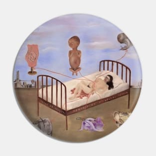 Henry Ford Hospital (The Flying Bed) by Frida Kahlo Pin