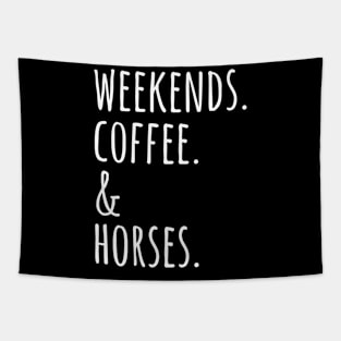 Weekends Coffee And Horses Pet Tapestry