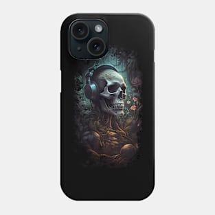 Skull in headphones Phone Case