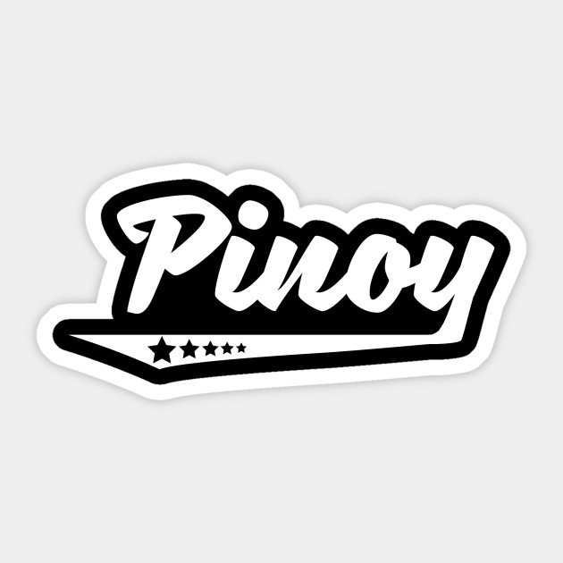 pinoy retro logo pinoy sticker teepublic pinoy retro logo