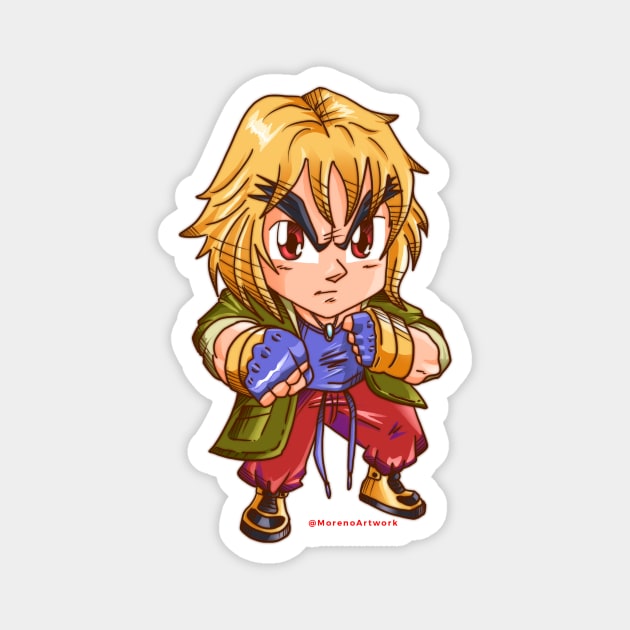 Cute Chibi Ken SF6 Magnet by MorenoArtwork