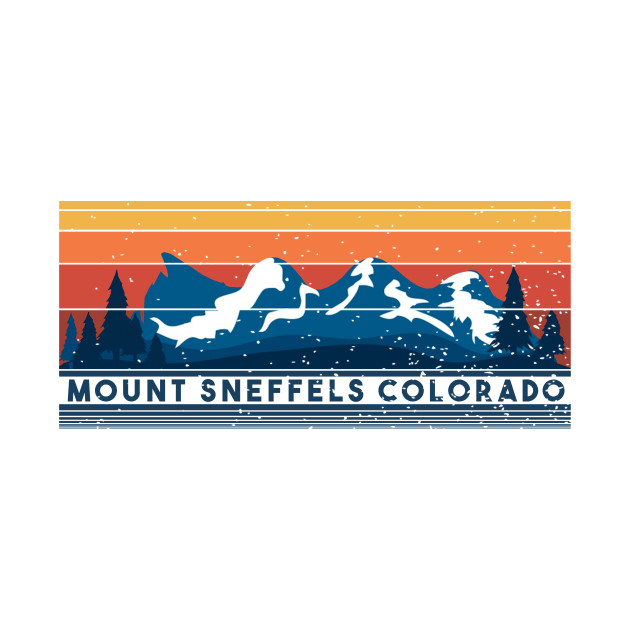 Disover Mount Sneffels Colorado Mountains Vintage Retro - Colorado Vintage - T-Shirt