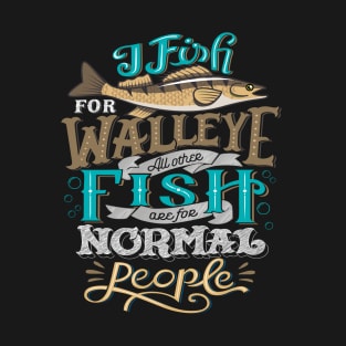 Funny Walleye Hunting Vintage Look T-Shirt