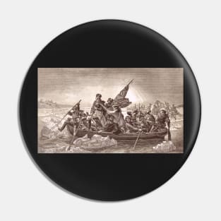 Washington Crossing Delaware Christmas Night  Dec 25 1766 Pin