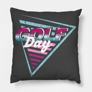 the golf day retro Pillow