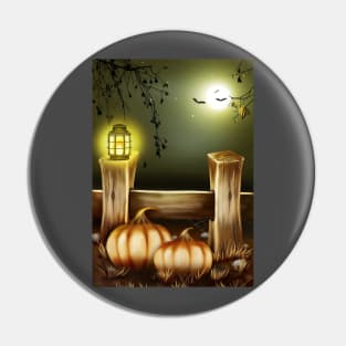 Halloween Pumpkins & Bats Pin