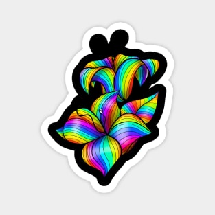 Rainbow lily flowers Magnet