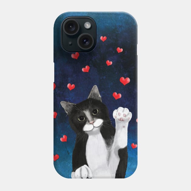 Loving Tuxedo Cat Phone Case by 2HivelysArt