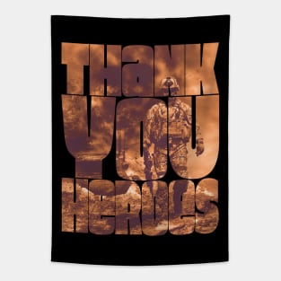 Thank You Heroes Soldiers at the Battlefield Tapestry